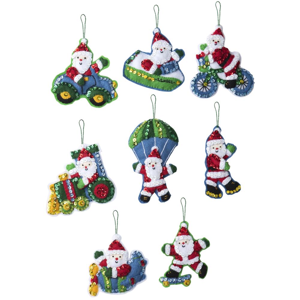 Felt Ornaments Santa on the Go Applique Kit
